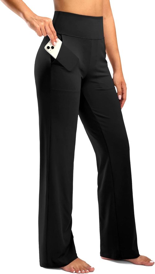 G Gradual Women's Yoga Pants - High Waist Wide Leg with Pockets | Stretchy Casual Lounge Sweatpants