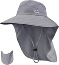 Rosoz Sun Hat - UPF 50+ Wide Brim Fishing Hat with Detachable Face Cover for Outdoor Protection