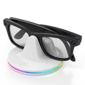 Charging Dock for Ray-Ban Meta Smart Glasses with RGB Light, Portable 3-in-1 Station & USB-C Cable for Wayfarer, Headliner, Skyler