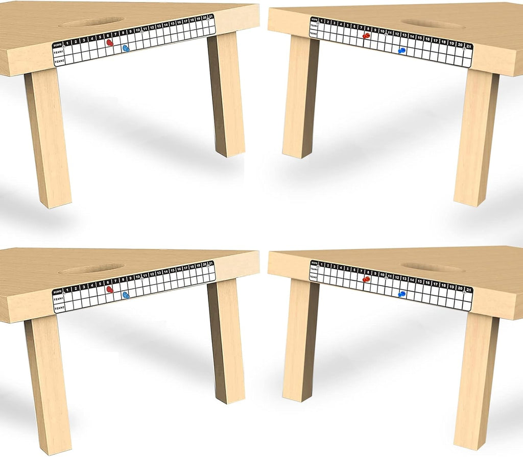 Skiennix Cornhole Scoreboard - Magnetic Score Keepers & Rules Sign | 4 Pack for Easy Tracking