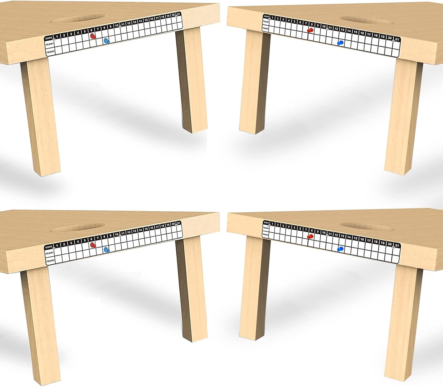 Skiennix Cornhole Scoreboard - Magnetic Score Keepers & Rules Sign | 4 Pack for Easy Tracking
