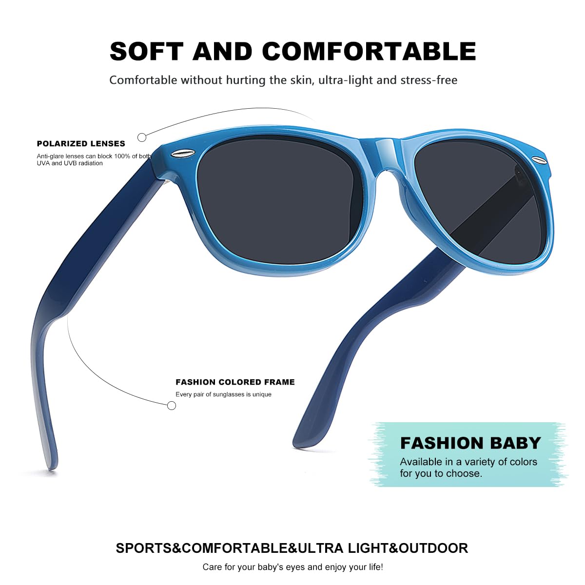 AWGSEE Kids Polarized Sunglasses UV400 Protection Toddler Sun Glasses for Boys Girls Shades