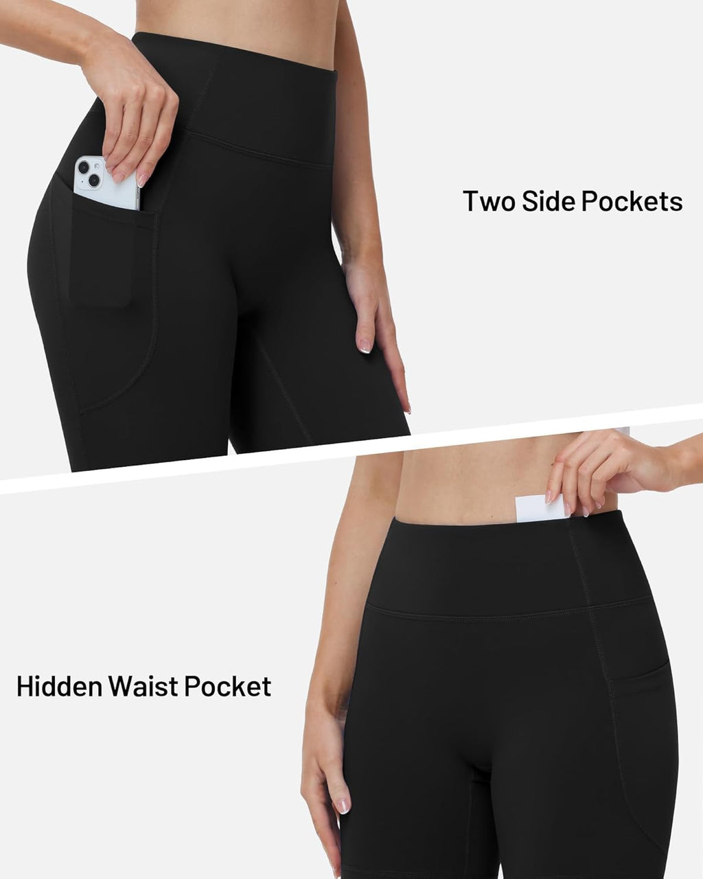 Runhit Women's High Waist Biker Shorts - No Front Seam, Tummy Control, 4"/6"/8" Sizes, Perfect for Yoga & Gym