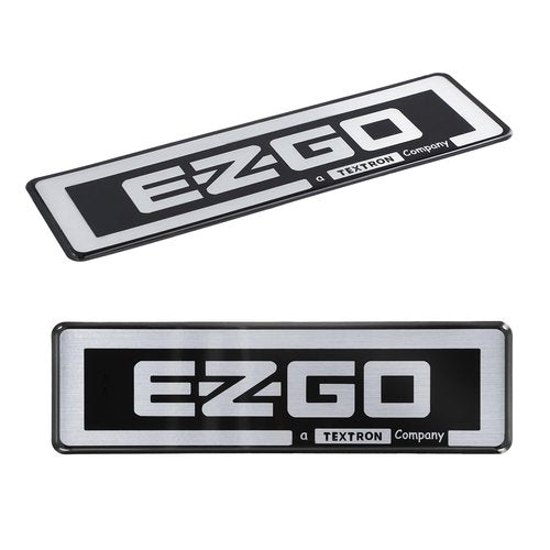 Roykaw Golf Cart Name Plate TXT Emblem Compatible with EZGO TXT 1994-2010 Gas and Electric Golf Cart, Replace OEM# 71597G01, 9.44’’ x 2.72’’
