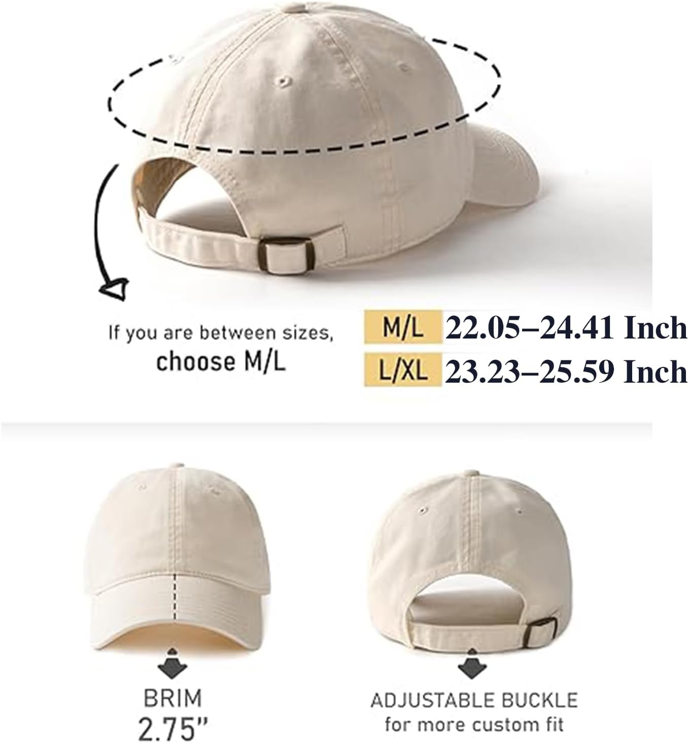 Skiennix Women's Baseball Caps - Adjustable Summer Sun Visor Hats | 2-Pack Set