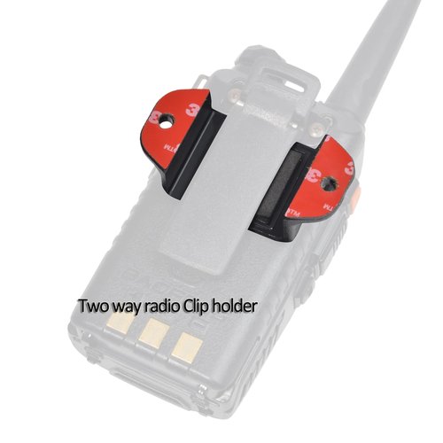 HYS Walkie Talkie Single Side Car Mount, Car Mounting Kit with Screws for Handheld CB & VHF UHF Two-Radio with Belt Clip (Pack of 4)