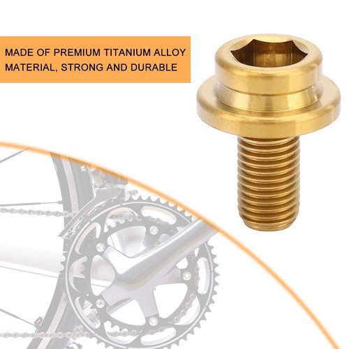 Crank Arm Bolt, 1pc Bottom Bracket Bolt Cycling Screws for Mountain Road Bikes M8*15mm (Gold)