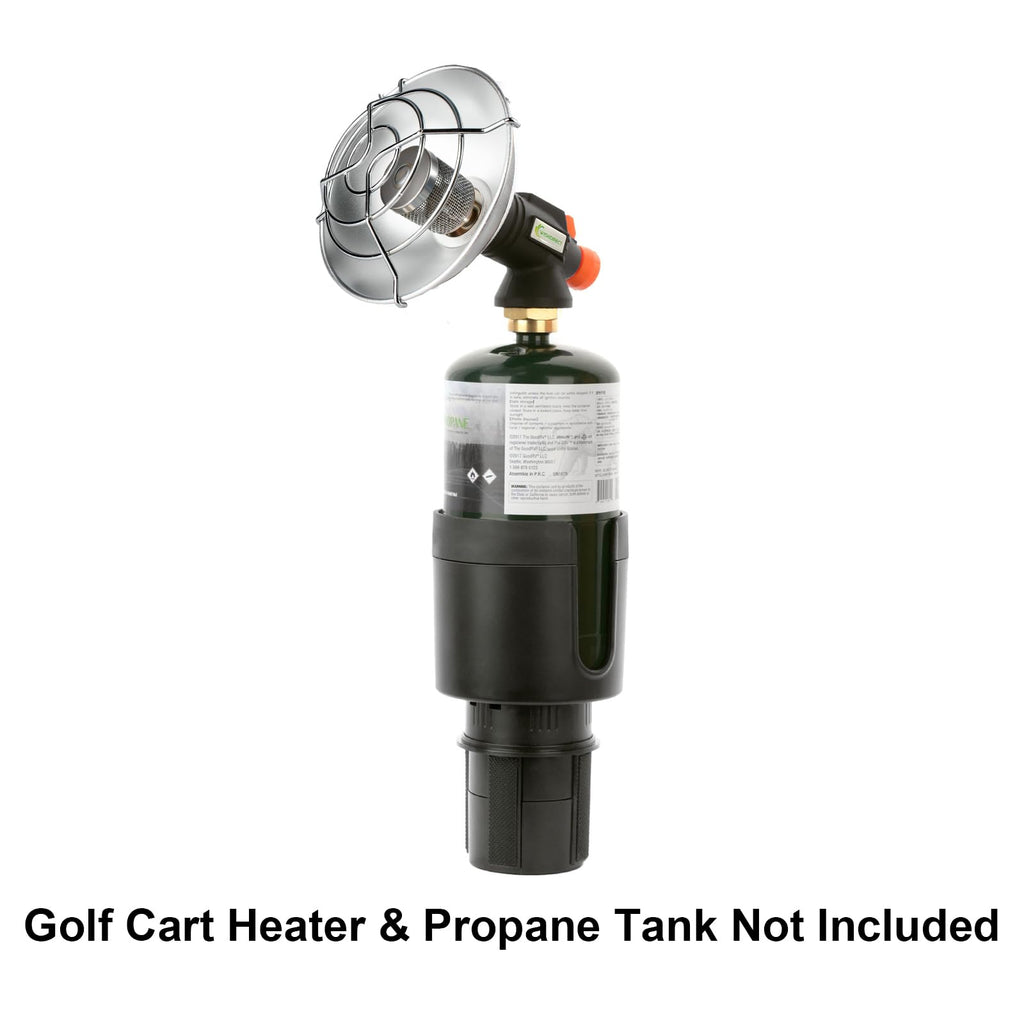 WishDirect Golf Cart Cup Holder Adapter, Universal Expandable Golf Cart Heater Holder Compatible with 16 Oz/1 Lb Propane Tank and Most Golf Carts