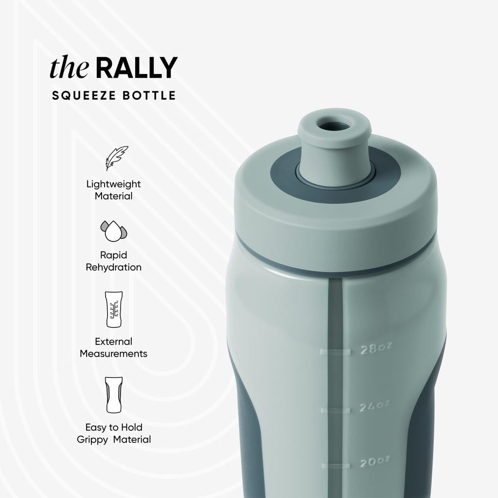 Simple Modern Rally Squeeze Plastic Water Bottle | 30oz Locking Leakproof Cup for Gym, Sports, Electrolytes, Travel | Sea Glass Sage Mix