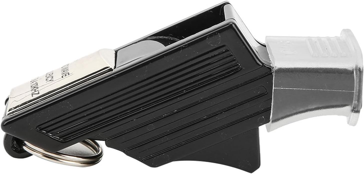 Skiennix Sports Whistle - Basketball Referee & Training Tool | Emergency Lifesaving (Black/Silver)