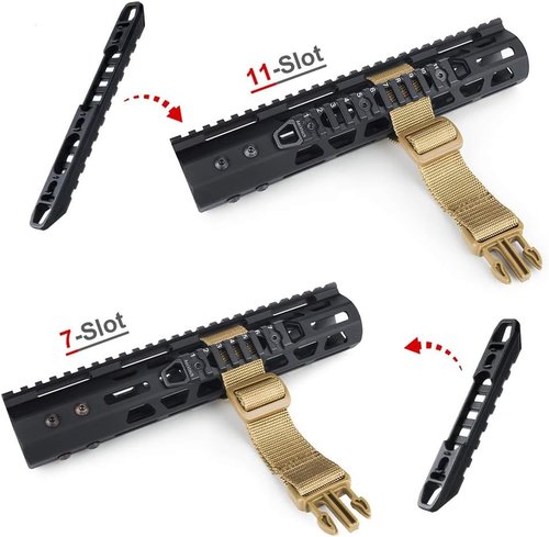 Aecktech Aluminum Rail Section Accessories - Compatible with MMlocks/KKeymods | 3-Slot, 7-Slot, 11-Slot Options