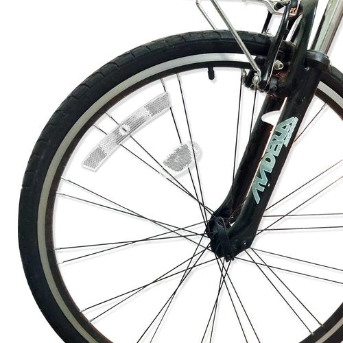 BAR Quick Mount Riding Bicycle Wheel Rim Spoke White Reflective Reflectors - Safe Warning for Mountain Bike Road Bike Decoration Accessories (5.20x0.91x0.48 inches, 2Pcs)