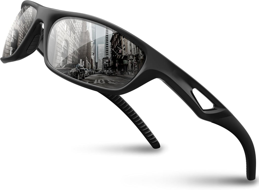 RIVBOS Polarized Sports Sunglasses - TR90 Frame for Men & Women | Ideal for Cycling, Fishing, Running
