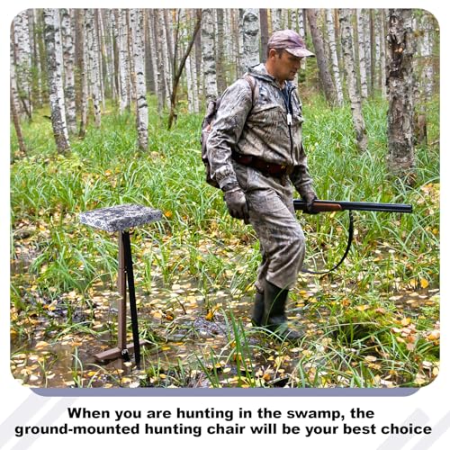 Classic 2 Pack Padded Camo Marsh Seats for Hunting - Adjustable & Portable
