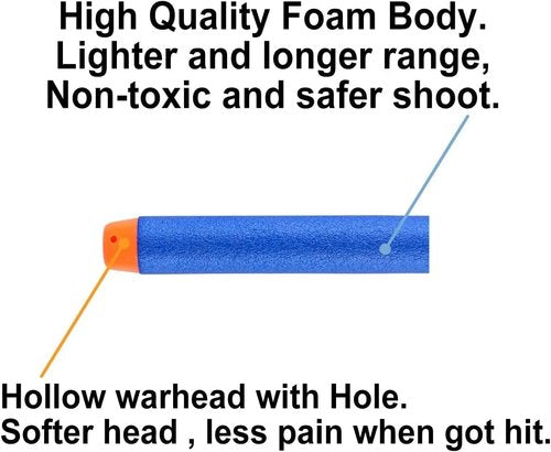 Nerf N-Strike Blaster Dart Bullets - Compatible with Elite 2.0 Series | 100 Blue Darts