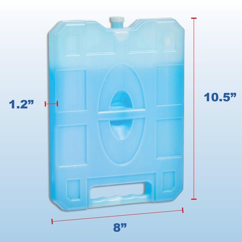 Sport Temp Reusable X-Large Ice Pack (8 Pack) Long Lasting - Perfect for Keeping Food Or Beverages Cold, Coolers, Camping, Beach Coolers, Hiking & More, Clear Blue