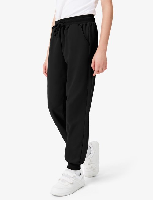 BOOPH Boys Sweatpants Kids Clothes Athletic Casual Joggers Pants with Poket Drawstring 7-8Y Black