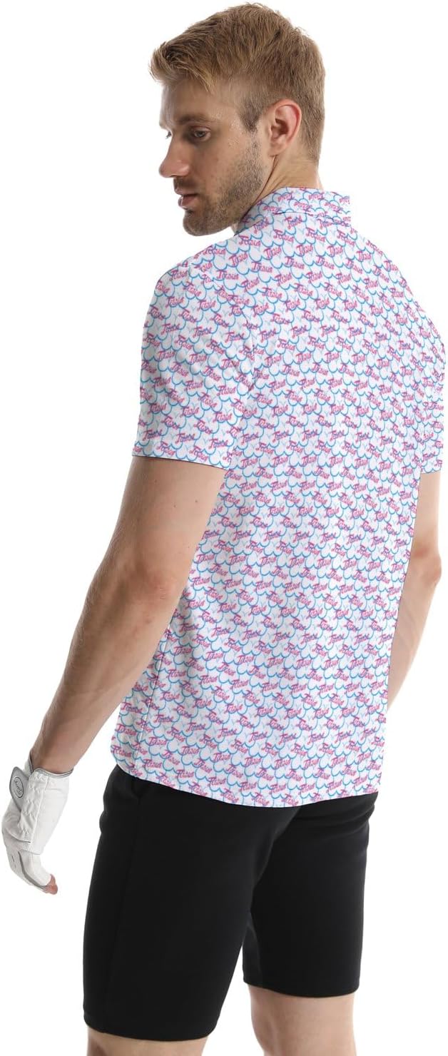 Skiennix Men's Golf Polo Shirts - Short Sleeve Performance Polos | Perfect Golf Gifts