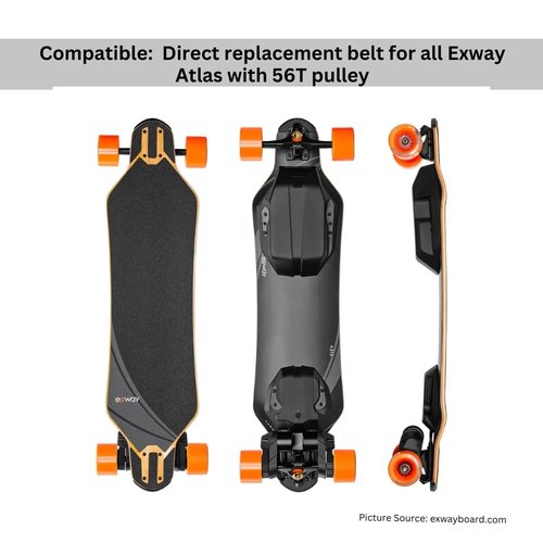 Momentum Boards Exway Atlas Belts (56T Wheel Pulley 340-5M)
