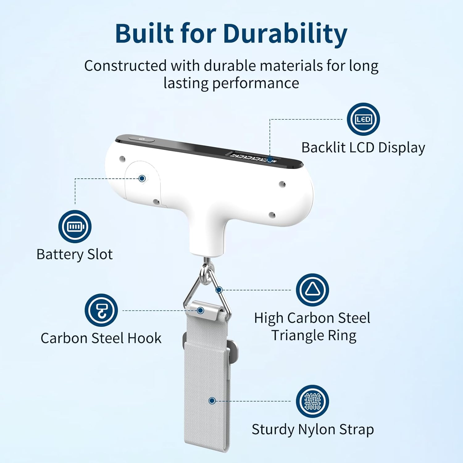 Ultrean Luggage Scale - 110lb Digital Suitcase Weight Scale for Travel | Portable Handheld Design