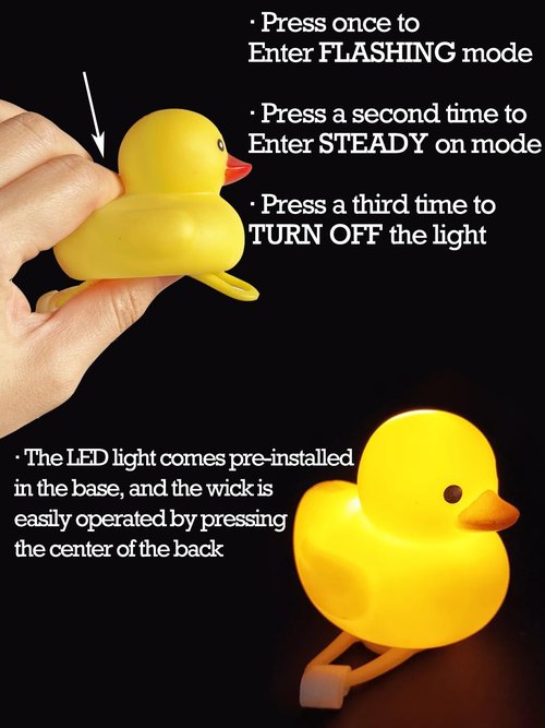 ACEDOAMARE Duck Bike Bell, Cute Rubber Yellow Duck Bicycle Accessories LED Light Propeller Cool Flame Mirror Helmet Squeeze Horns for Cycling Motorcycle Handlebar Bicycle (Purple &Black)