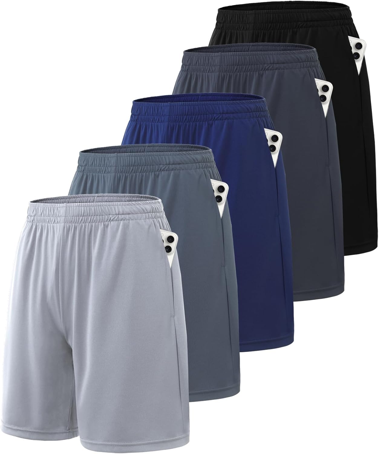 Skiennix Athletic Gym Shorts for Men - Quick-Dry Basketball Shorts with Pockets | Ideal for Running & Workouts