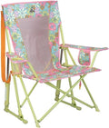 GCI Outdoor Comfort Pro Rocker Camping Chair - Portable Folding Rocking Chair with Durable Armrests & Drink Holder - Floral Design