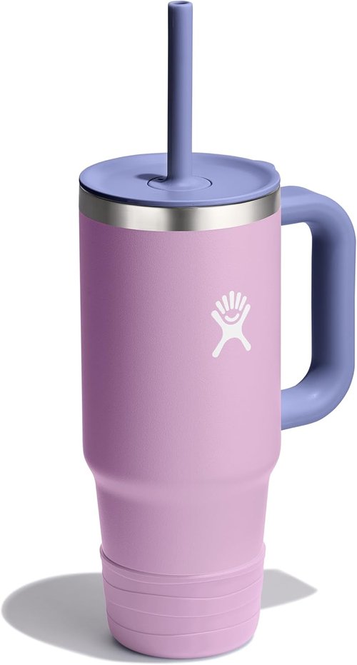 Hydro Flask Kids Tumbler - Insulated Stainless Steel with Straw Cap | 24 Oz in Anemone Purple