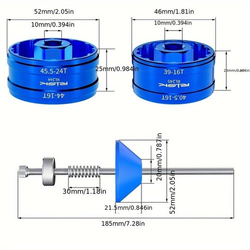 CYCEARTH Bike Bottom Bracket Tool Installation Remover Repair Cups for Dub,BB52,RS500,BBR60,BBR9100,MT800 etc (RL244-(BB44- BB45.5)