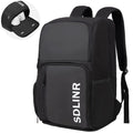 SDLINR Pickleball Bag Fits 4 to 10 Paddles, Large Pickleball Backpack with Shoe Compartment and Fence Hook, Pickle ball Gifts for Men Women (Black)