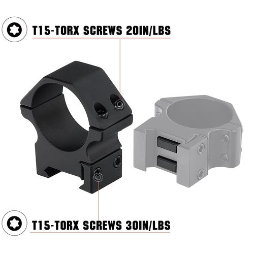 ohhunt 7075 Aluminum Scope Rings Mount 30mm Scope Rings Picatinny Low | Medium | High Profile (30mm | Medium Profile)