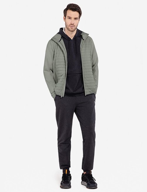Baleaf Men's Running Jacket - Lightweight Insulated Puffer for Hiking & Golf | Warm Up Coat with Thumb Holes