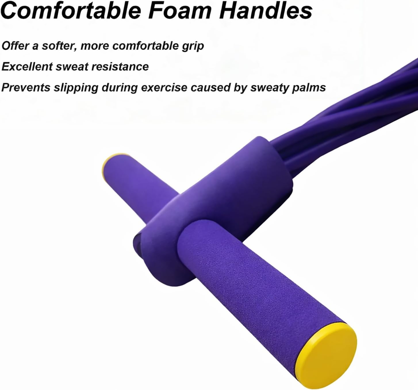 Upgraded Handle Resistance Band - 6 Levels of Tension for Full Body Workout | Durable Abs, Core, Arm & Leg Trainer