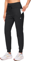 G Gradual Women's Fleece-Lined Joggers - High Waisted, Water Resistant Thermal Sweatpants for Winter | Hiking & Running