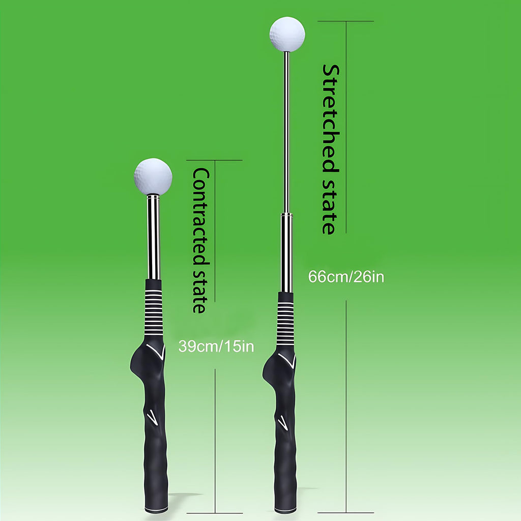 SDXSY Retractable Golf Swing Trainer with Click Feedback - Right-Handed Grip & Tempo Corrector for Indoor/Outdoor Practice, Warm-up and Chipping Training