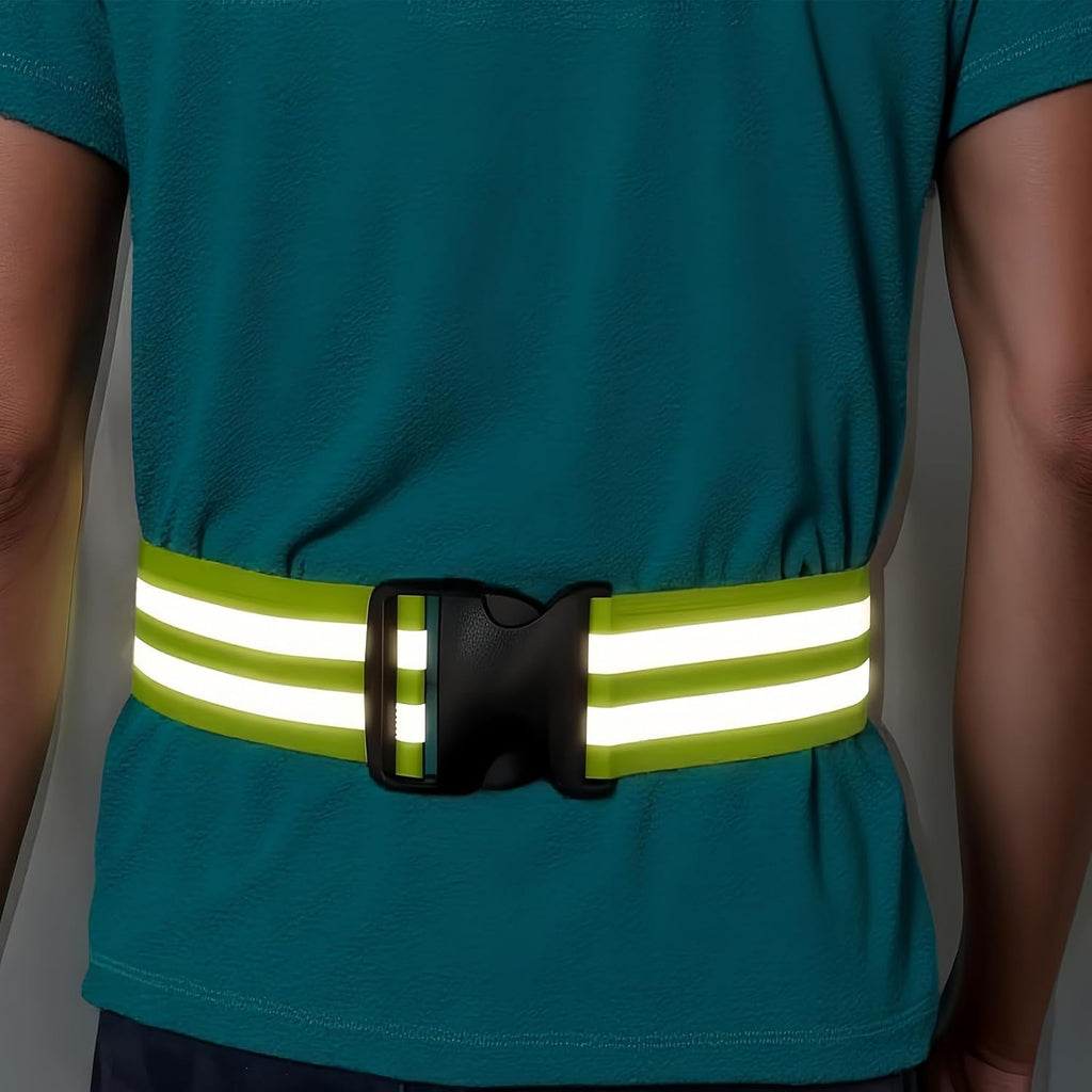 Reflective Running Belt - High Visibility Safety Gear for Men, Women & Kids | Adjustable 2-Pack