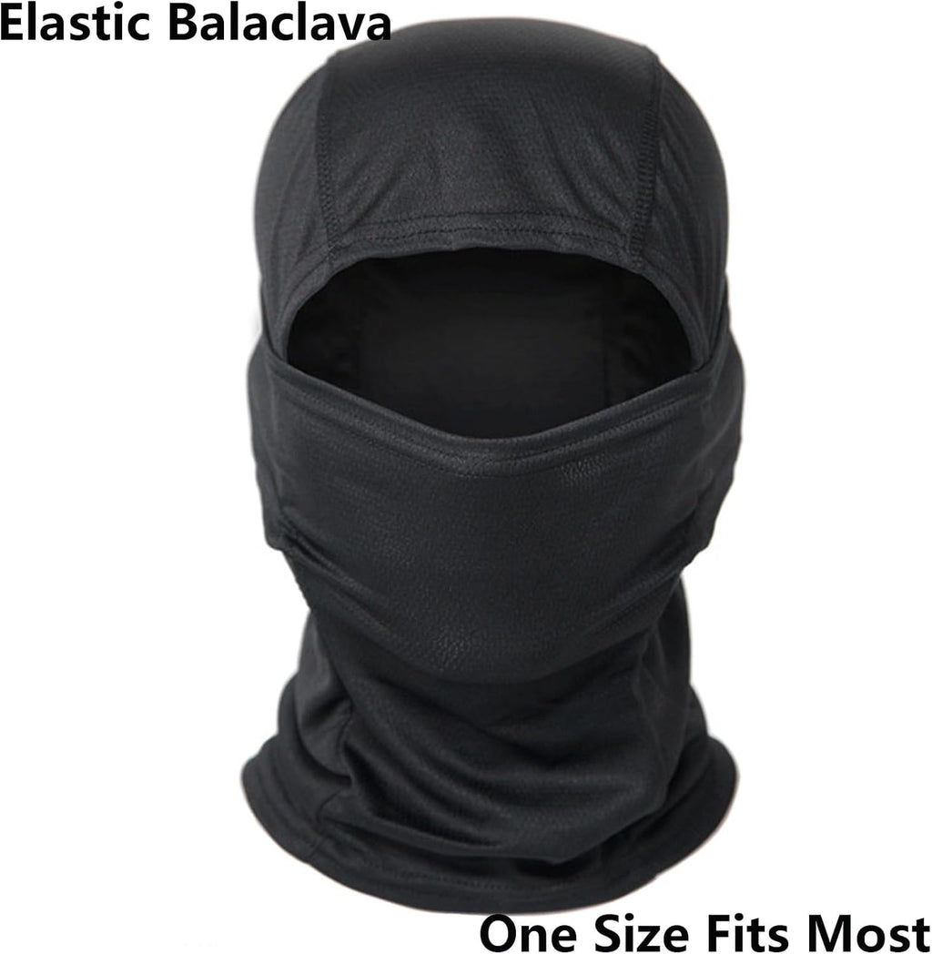Skiennix Tactical Suit - Combat Pants & Shirt Set with Cap, Gloves, Balaclava | Black Camo Military Gear