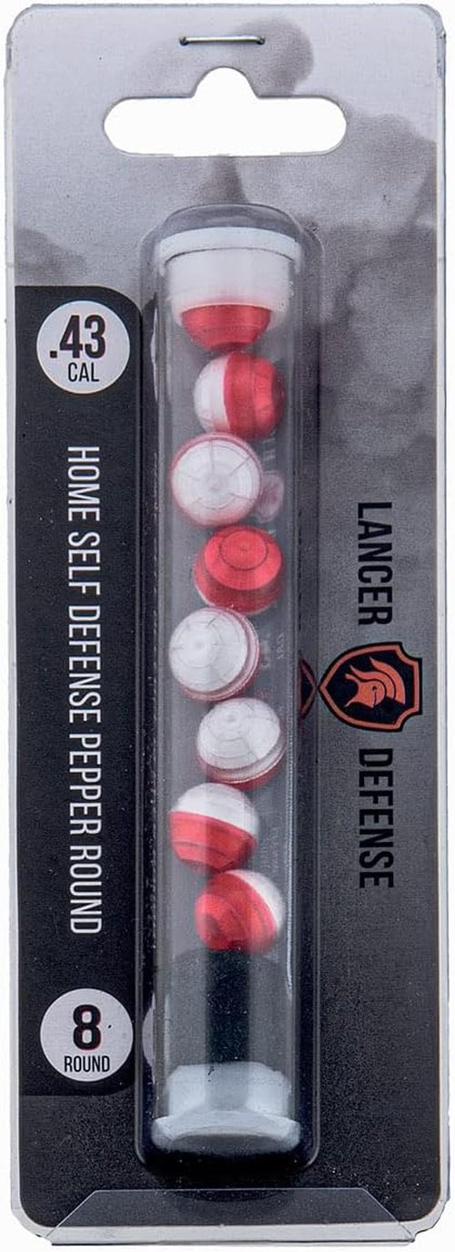 Lancer Tactical Defense Ball 0.43 Cal - Self Defense Pepper Projectiles | Bulk Pack of 8