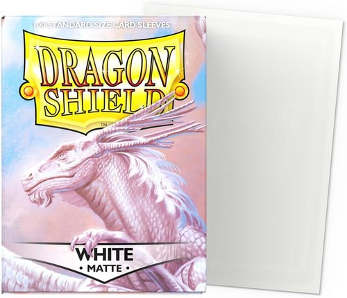 Dragon Shield | Matte Card Sleeves - 100 CT Standard Size | Smooth & Durable for TCG - White