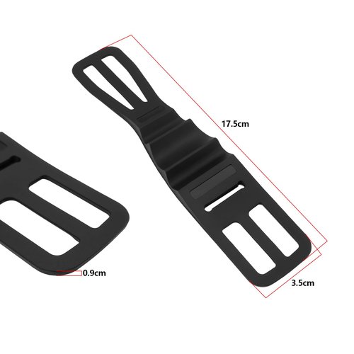 ECSiNG 4pcs Bike Silicone Band Phone Holders Silicone Band Phone Mount Silicone Strap for Mountain Bike Sport Bike Flashlight Cell Phone 17.5x3.5x0.9cm Black