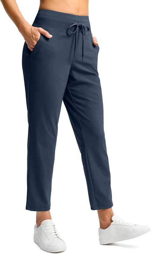 G Gradual High-Waisted Ankle Pants - 7/8 Athletic Style with Drawstring & 2 Pockets for Women