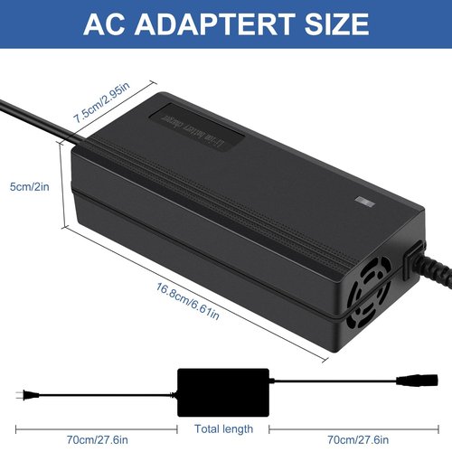 42V 2A (5 Plugs) Charger for Jetson Voyage Razor Swagtron Bird Gotrax Ninebot Segway Hiboy 36V 10S Lithium-ion Battery Converter Interfaces 3 Prong (8mm/12mm) DC (5.5 * 2.5/2.1mm) 8mm RCA/3-Pin XLR