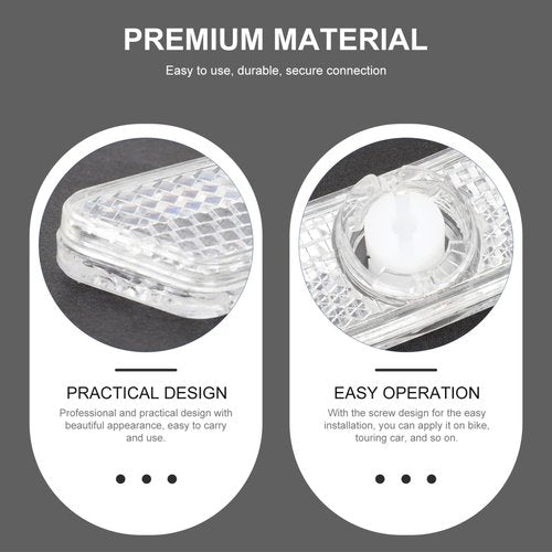 Outanaya Professional Bike Reflectors Replaceable Reflective Disc Wheel Set with Screw Mount for Enhanced Bicycle and Touring Car Visibility Safety Accessories