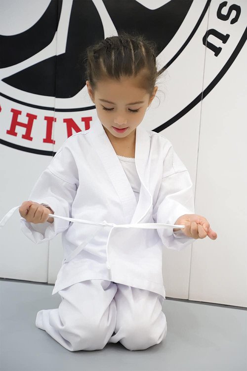 FLKKY Karate Uniform for Kids Adults Students with Belt Lightweight Student Karate Gi Sets Martial Arts Sports Karate suit-size3