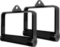 Skiennix D Handle Cable Attachment - Heavy Duty Steel with Non-Slip Rubber Grip | Black