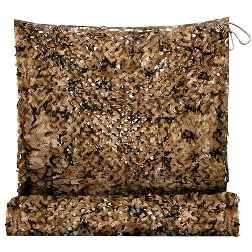 MidFerry Desert Camouflage Netting 20ft x 20ft Bulk Roll for Hunting & Decor