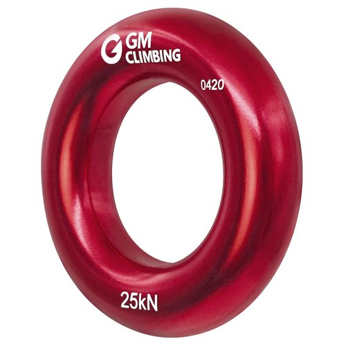 GM CLIMBING Red Small Rappel Ring 25kN for Rock Climbing Arborist Rescue Slackline Hammock Pack of 4