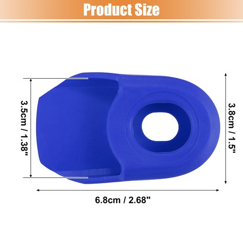 X AUTOHAUX 2pcs Soft Plastic Bicycle Cycling Crank Boot Protectors Mountain Bike Gel Sleeve Crank Arm Cover Protection Blue