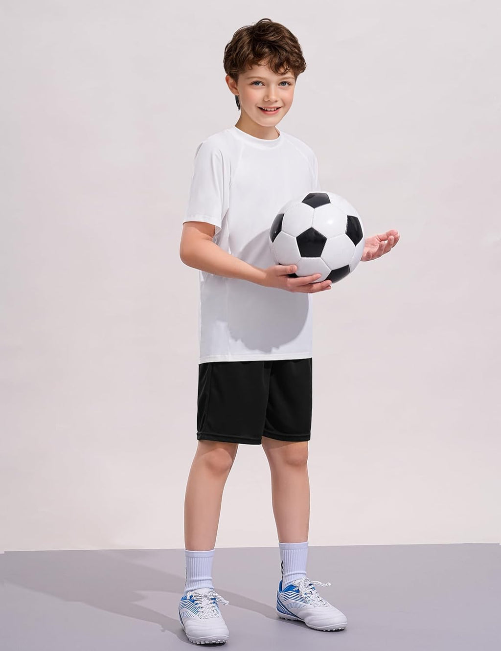 Somaibo Boys Athletic Shorts - Quick Dry Performance Mesh for Soccer & Basketball | Youth Sizes Available