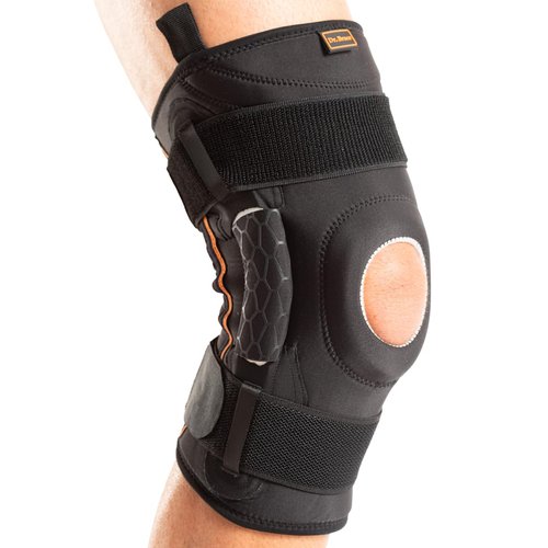 Dr. Brace® Elite Adjustable Knee Brace - Side Stabilizers & Patella Gel Pads for Pain Relief (Medium)